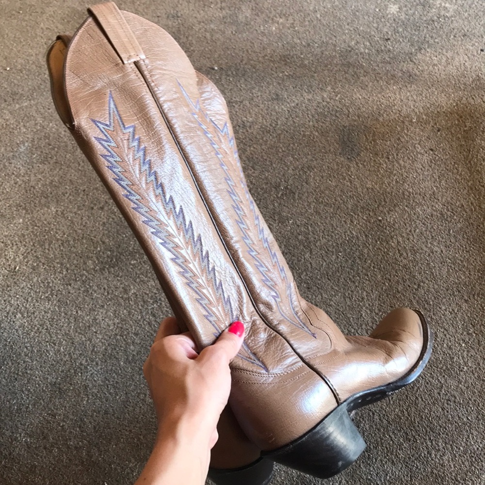 Cowboy leather boots